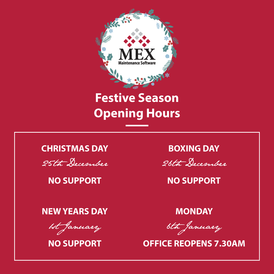 MEX Festive Season Shutdown Period 2019
